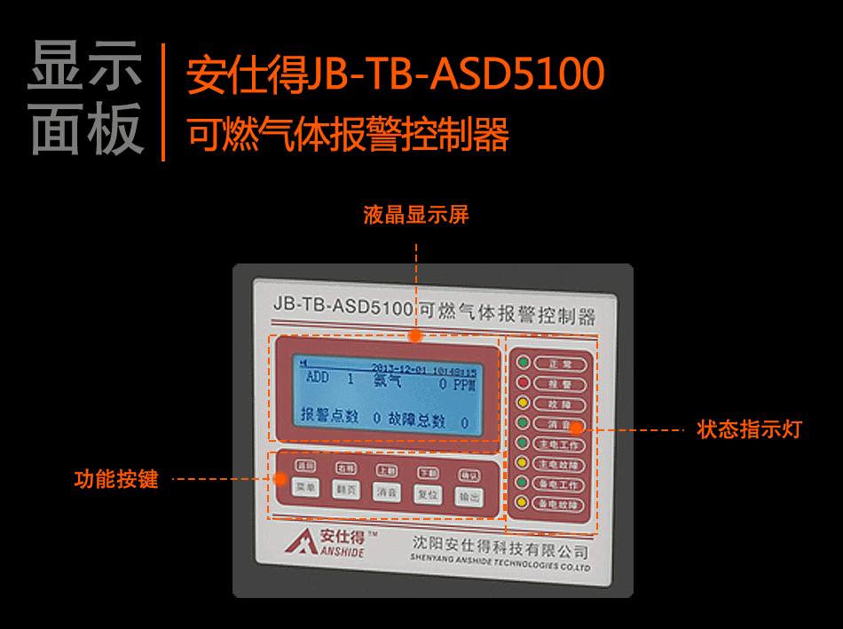 JB-TB-ASD5100可燃氣體報警控制器