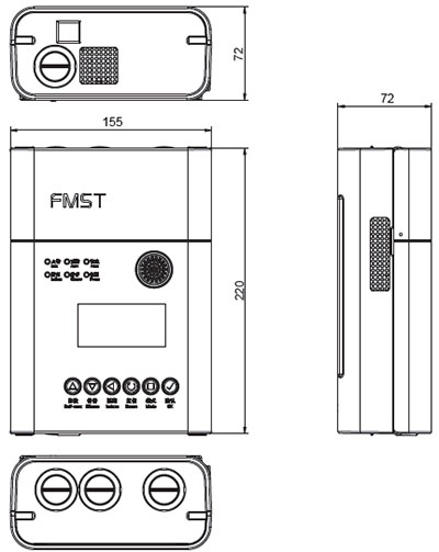 FMST-FXV-22A吸氣式感煙火災探測器尺寸圖