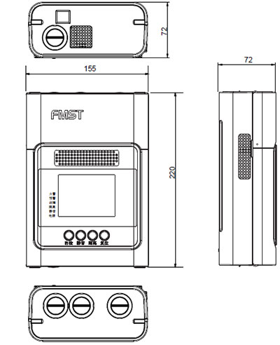 FMST-FXS-22B吸氣式感煙火災探測器尺寸圖